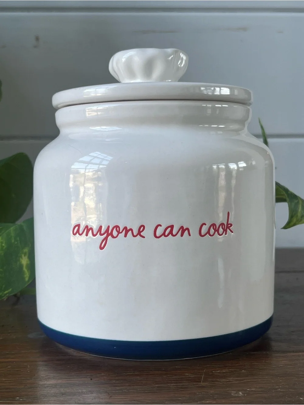 Rae Dunn Disney Pixar Ratatouille ceramic canister, “Anyone can cook”